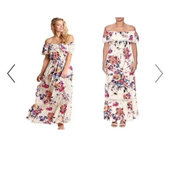 Altar’d State Floral Off Shoulder Maxi Dress‎ - Picture 5 of 11